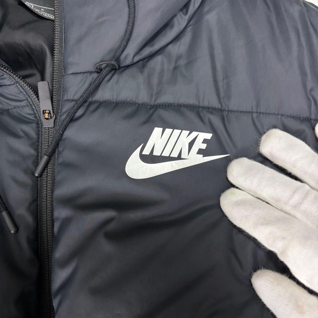 NIKE ベンチコート　ダウンコート　ダウンジャケット　ロング丈　ブラック　M