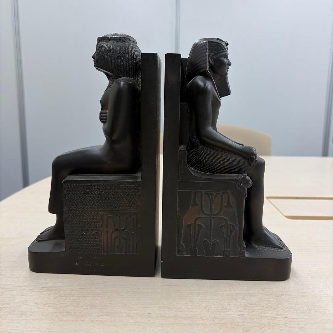 古代エジプト 王と女王　ブックエンド　2体セット