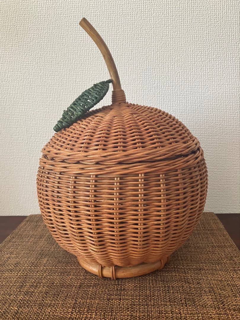ラタン 果物バスケット (みかん)
