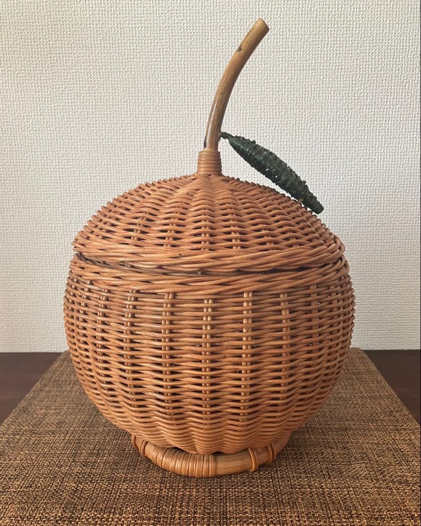 ラタン 果物バスケット (みかん)