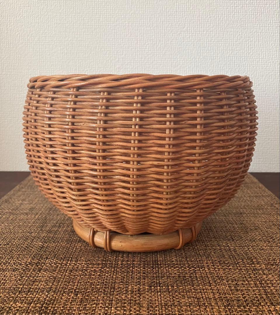 ラタン 果物バスケット (みかん)