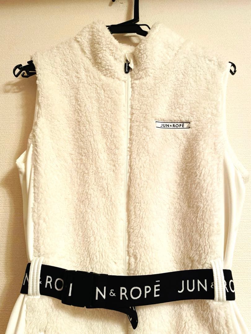 【レア】JUN ＆ ROPE ジュンアンドロペ ラッセルボアワンピースM