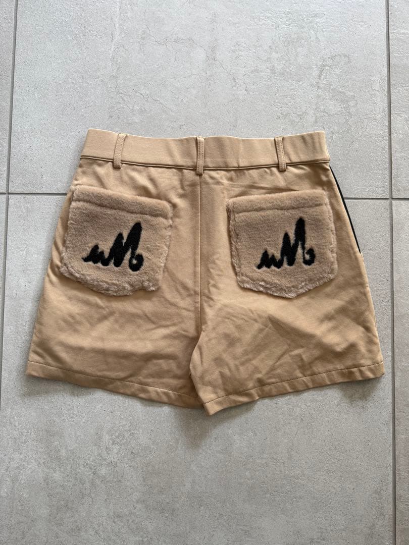 【新品】mutaファーポケットホットパンツ　ベージュ　　レディースＭ