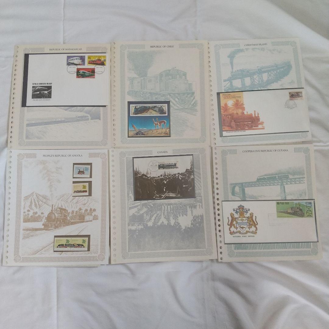 世界の鉄道 切手 コレクション TRAINS OF THE WORLD