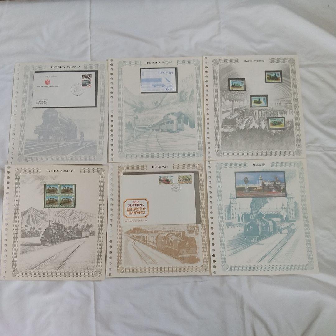 世界の鉄道 切手 コレクション TRAINS OF THE WORLD