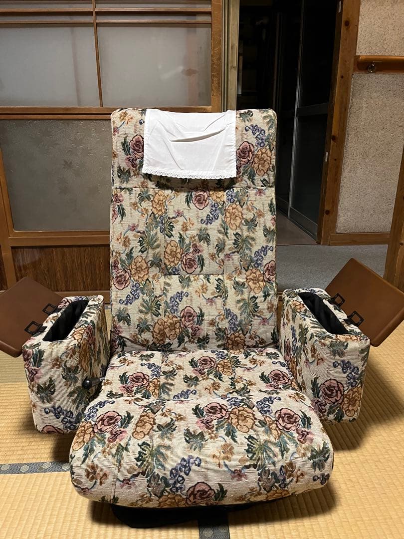 花柄リクライニング座椅子
