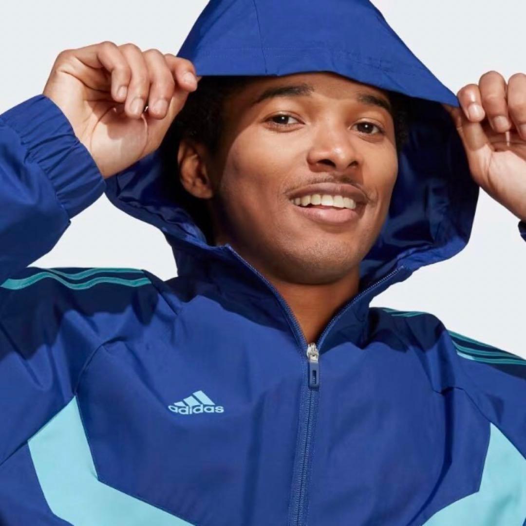【adidas/アディダス】撥水・保温裏フリースウォーム ウインドブレーカー・M