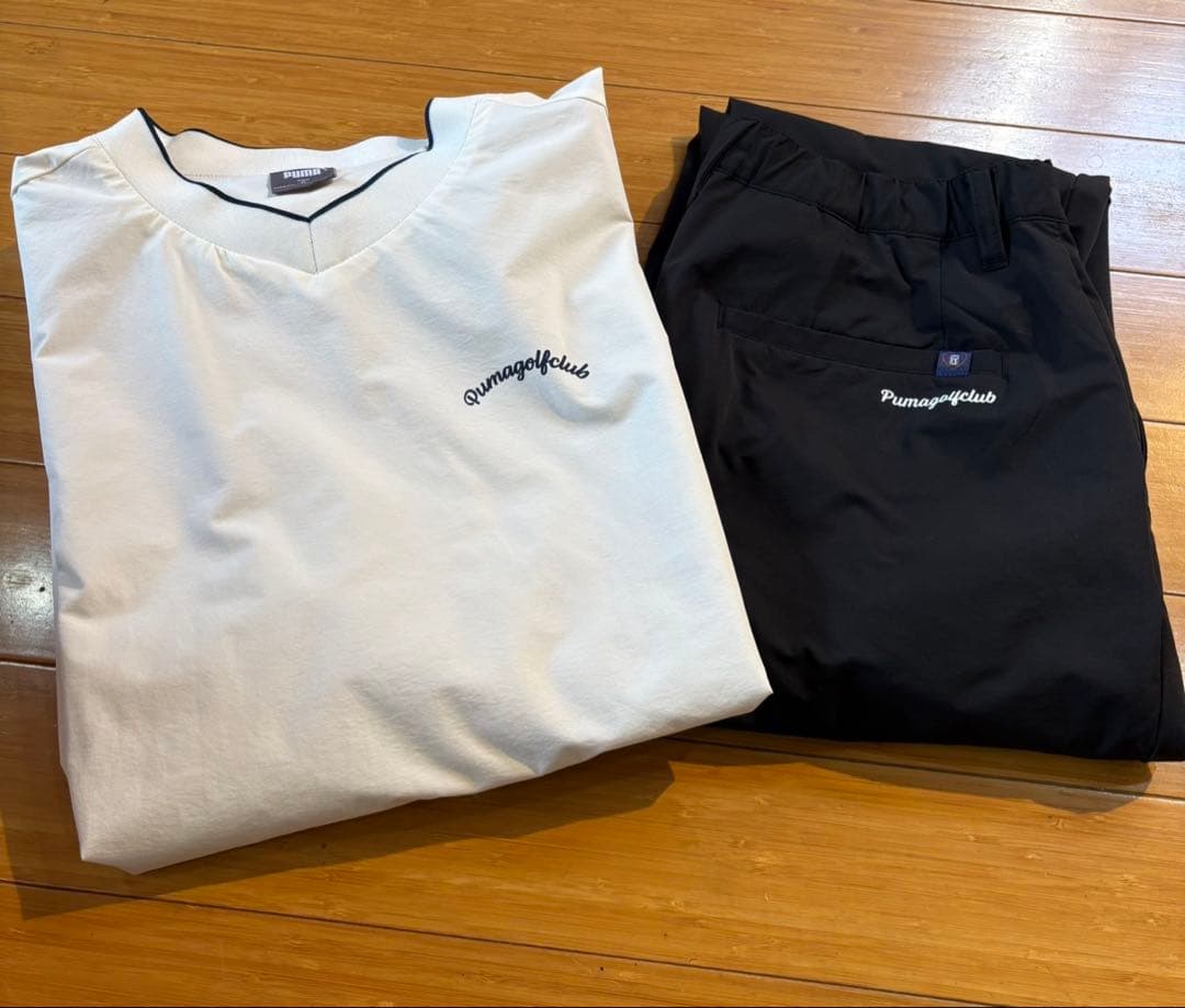 PUMA メンズ　ゴルフウェア アウター Vネック ウィンドピステパンツセット