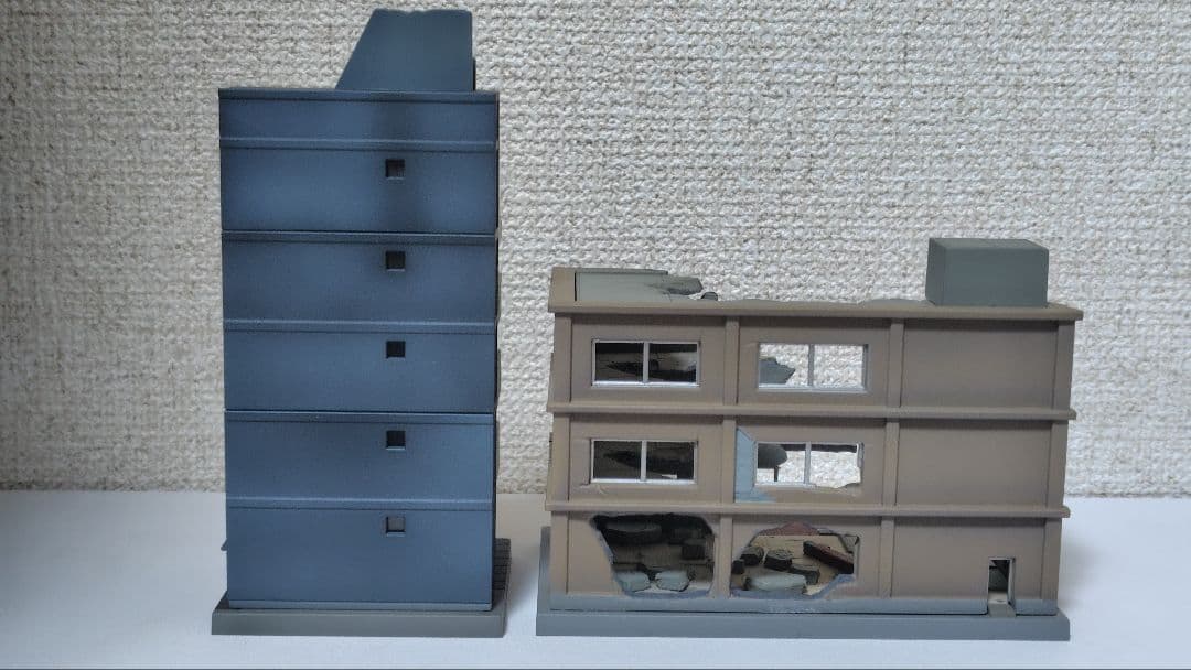1/144 破壊されたビル ジオラマセット