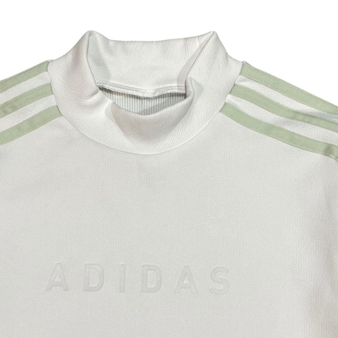ADIDAS アディダス ゴルフ 長袖 モックネック シャツ M ホワイト