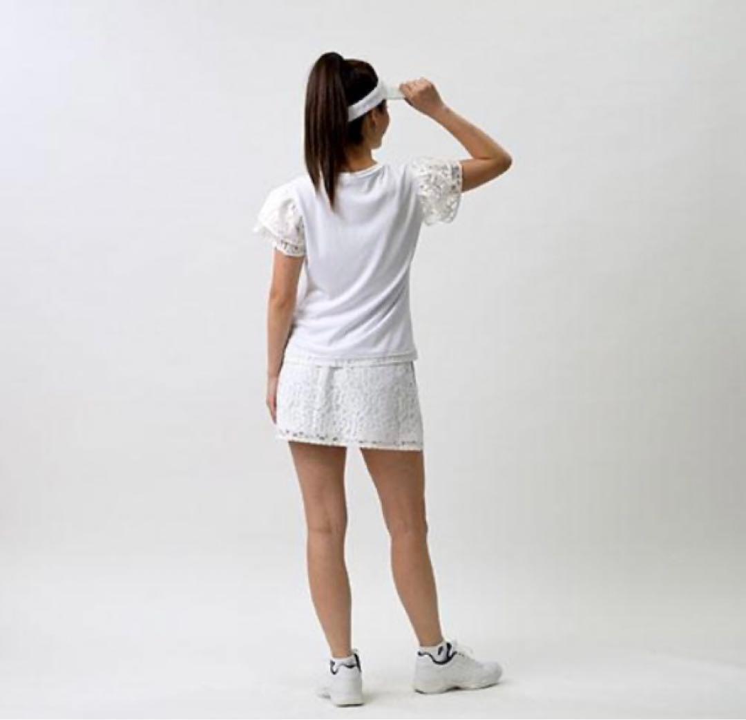 No.445 Prince 涼し気レースの豪華なスコート☆White☆XL☆新品