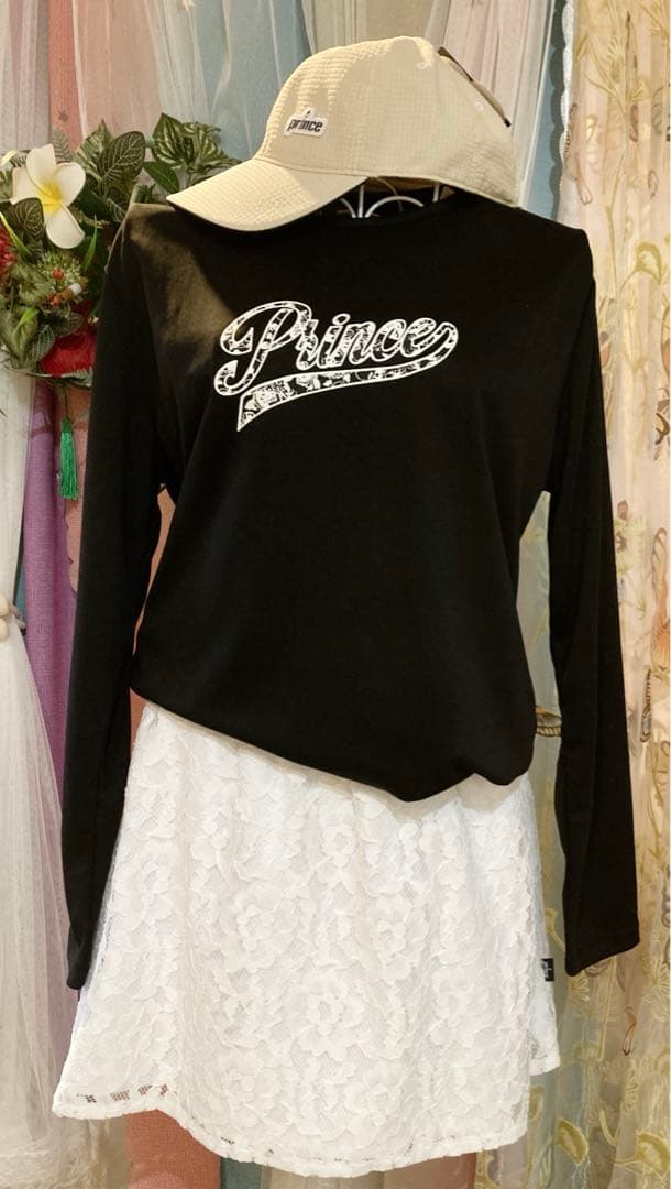 No.445 Prince 涼し気レースの豪華なスコート☆White☆XL☆新品