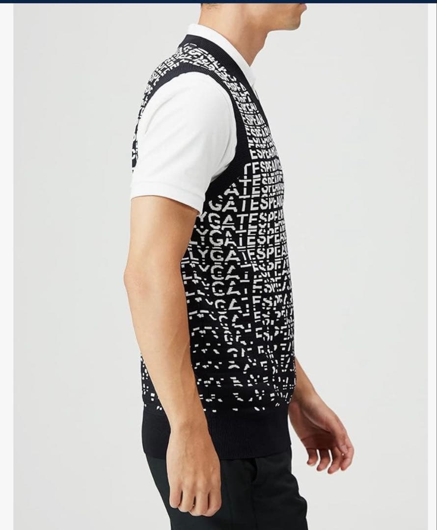 【試着のみ】パーリーゲイツ　Vネックニットベスト　サイズ6