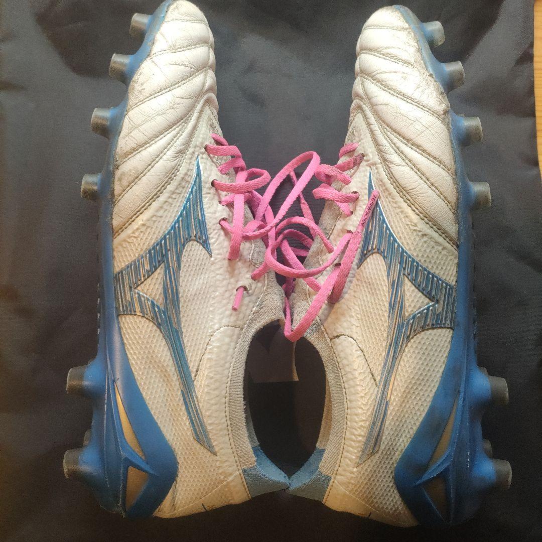 Mizuno　MORELIA スパイク ホワイト/ブルー 26cm