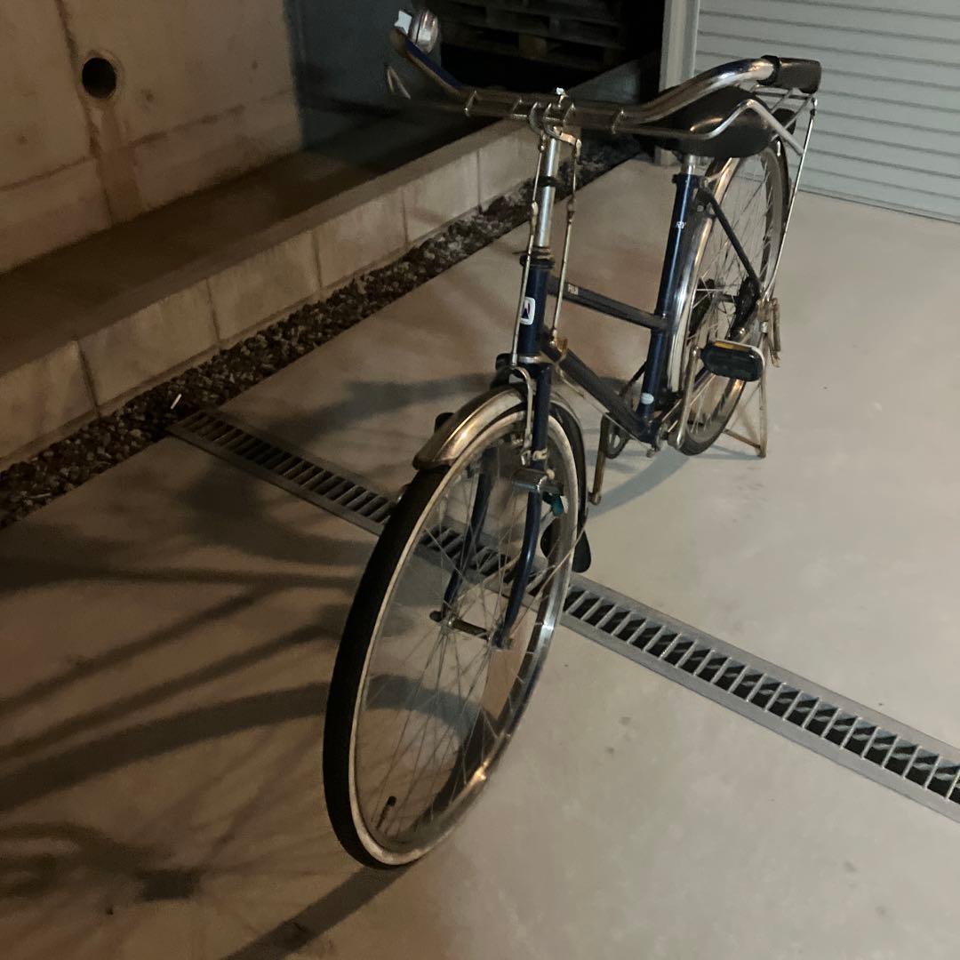 FUJI レトロ　自転車 ネイビー 26インチ
