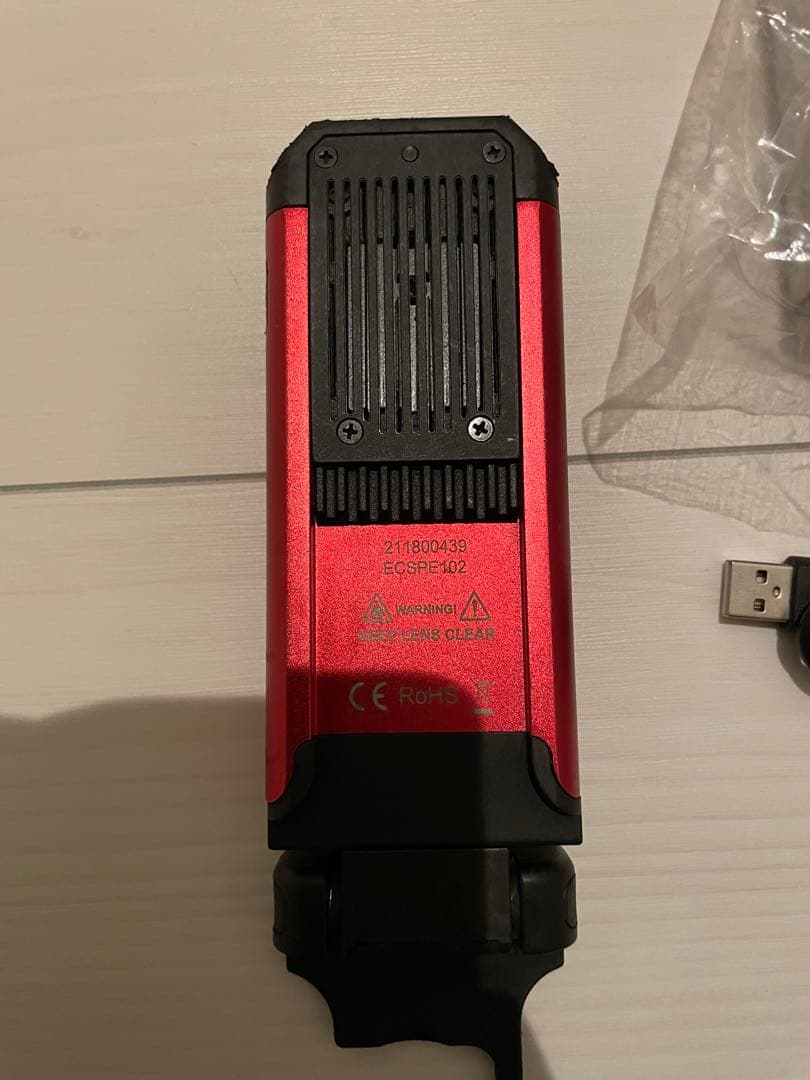 Snap-on LEDハンディライト レッド 充電器付