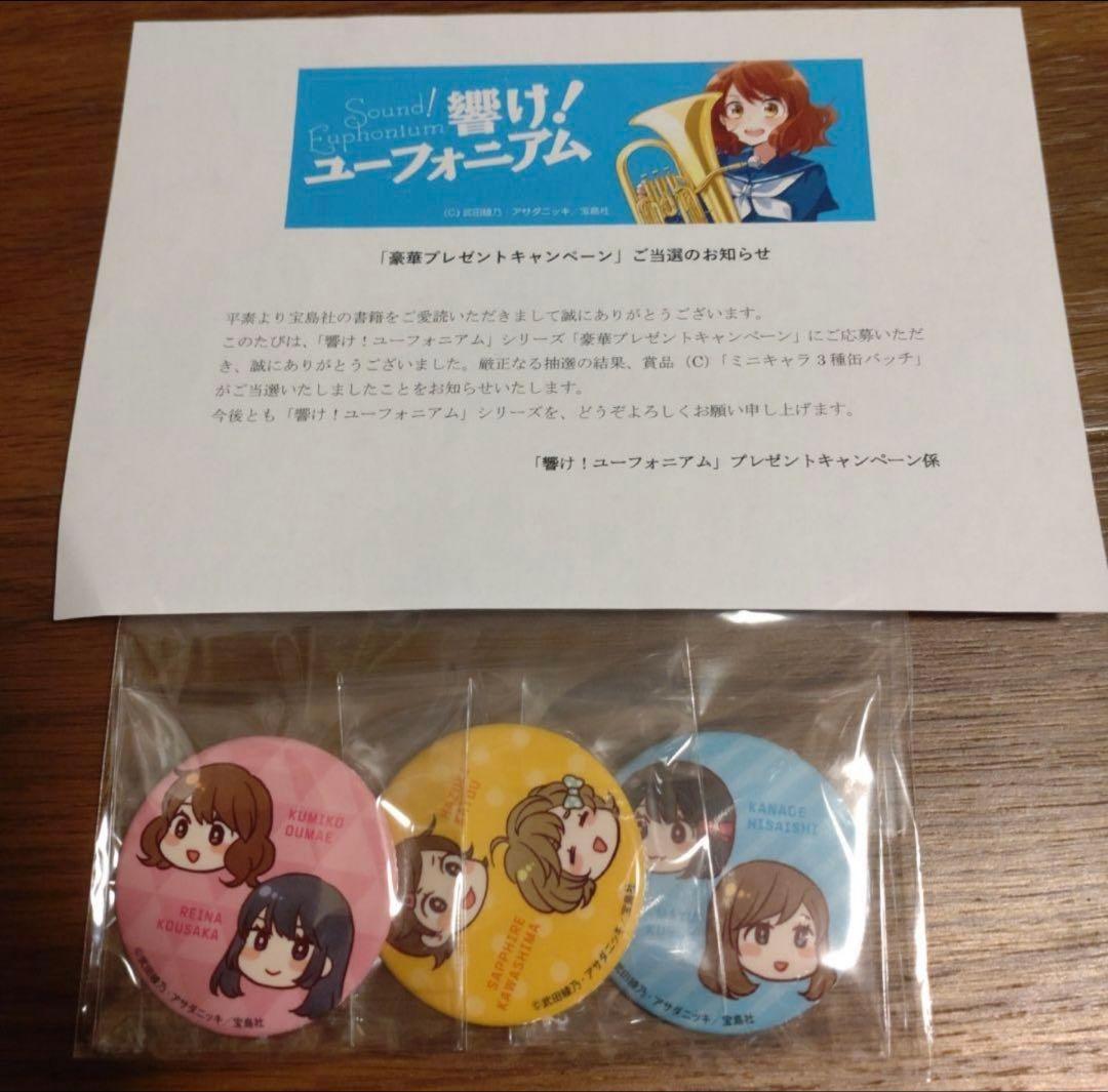 響け！ユーフォニアム キャンペーン C賞 アサダニッキ ミニキャラ缶バッジ