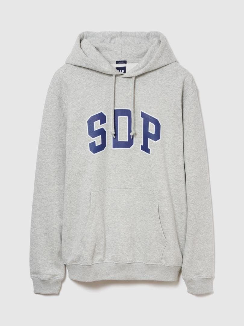 GAP x スチャダラパー アーチロゴ フード付パーカー グレー XLサイズ