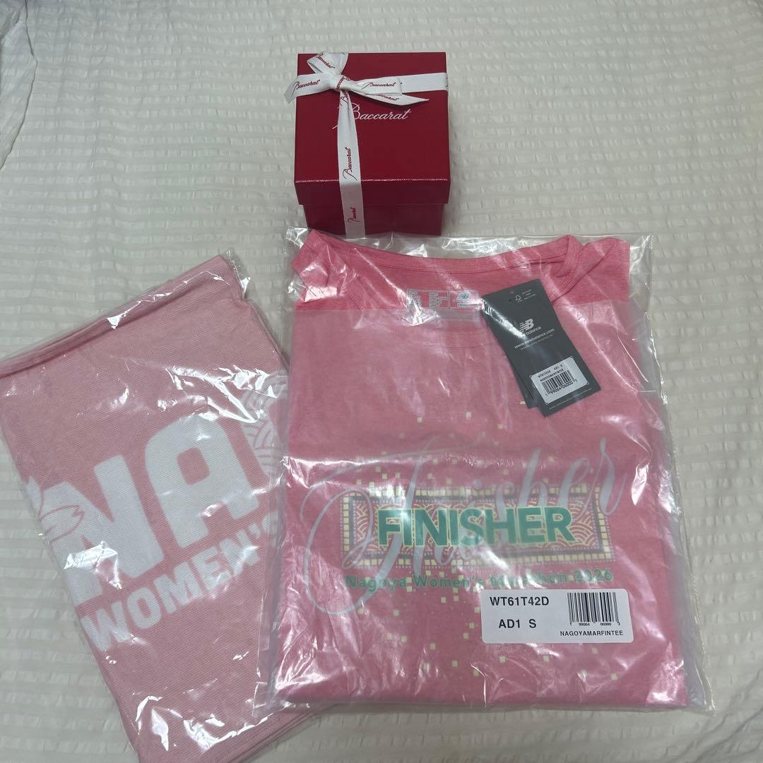 名古屋ウィメンズマラソン2026 FINISHER Tシャツとタオル バカラ