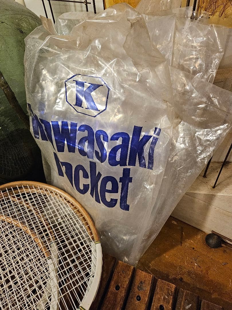 カワサキ　KAWASAK　バドミントン　ラケット　ヴィンテージ　昭和レトロ　木製