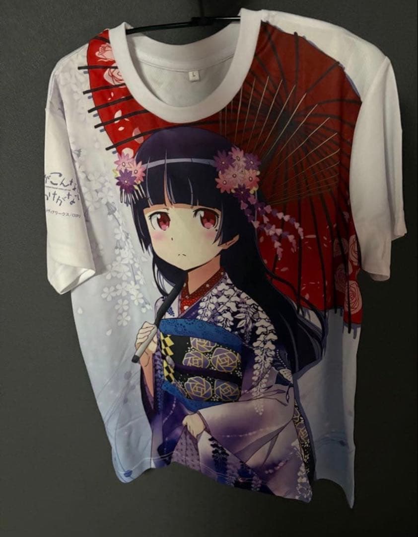 俺の妹がこんなに可愛いわけがない 黒猫 フルグラフィック Tシャツ 俺妹
