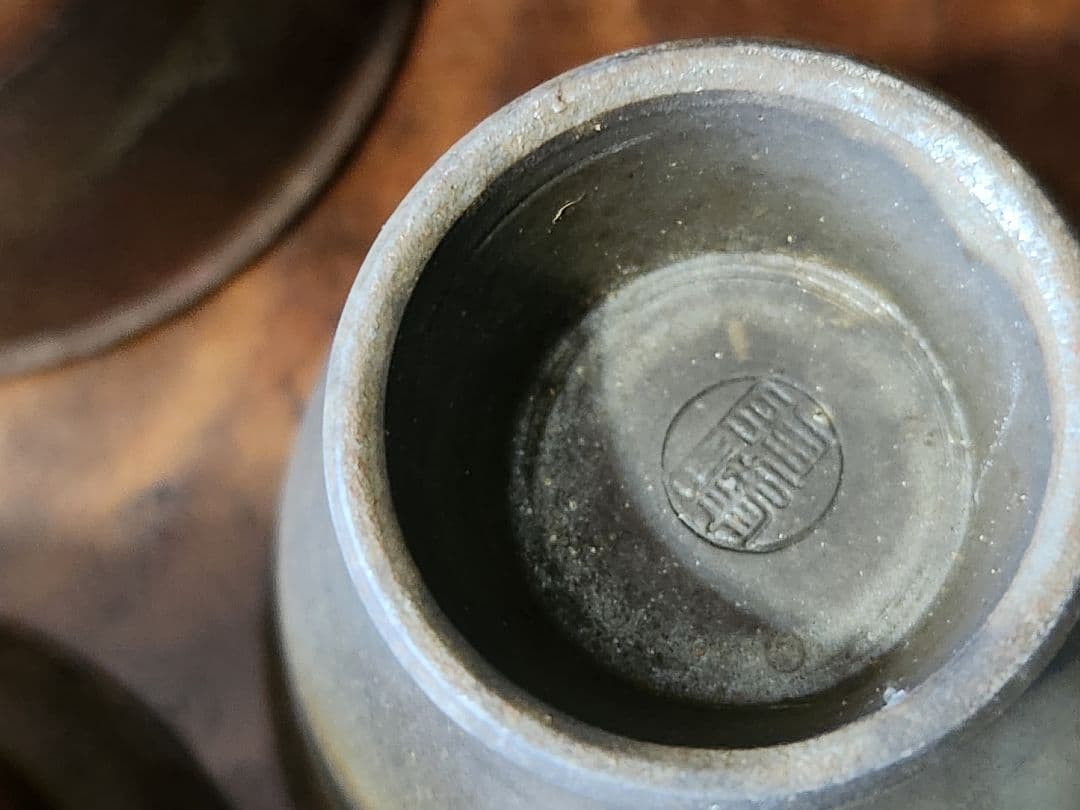 由*麻様 備前焼　宝瓶　蓋摘 及び 湯冷まし縁 亀 茶器　揃