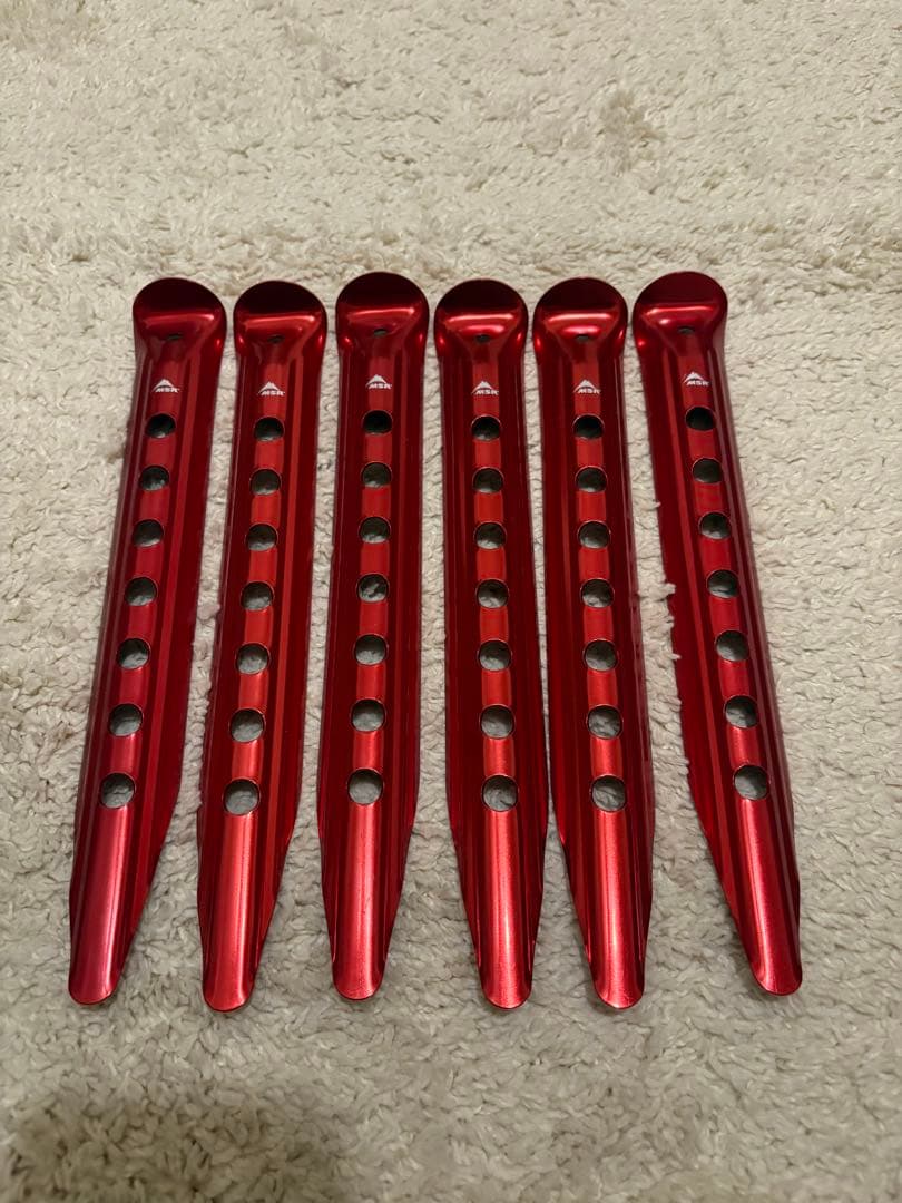 雪山ペグMSR ブリザードステイク　ジェラルミンペグ6本セット