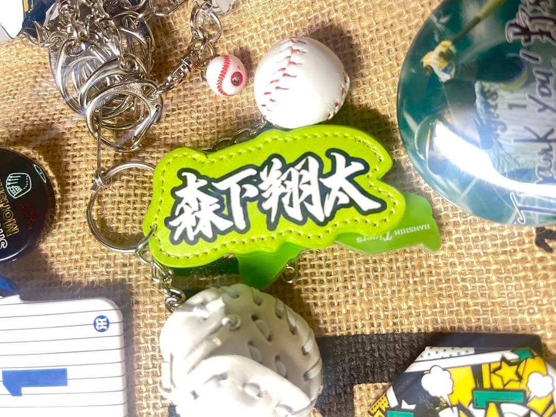 阪神タイガース森下翔太ミニジュードバッグ 缶バッジ チャーム キーホルダーセット