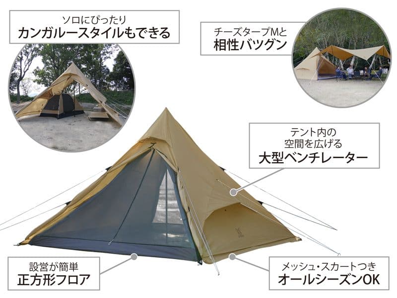 DODワンポールRX(L)、DOD6人用グランドシート、未使用トンガリハット付き