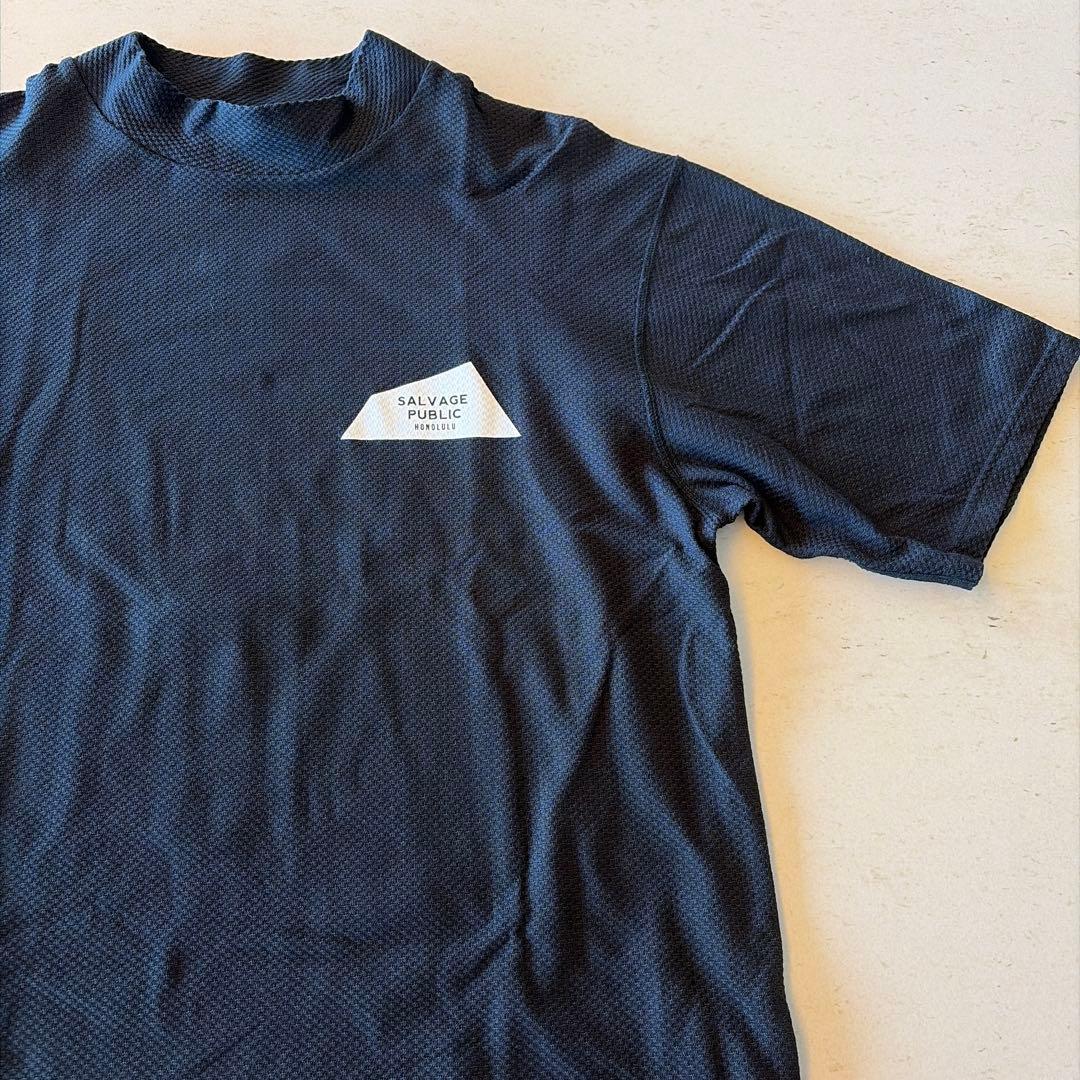 サルベージパブリック コレパ モックネック Tシャツ ブラック M ゴルフ