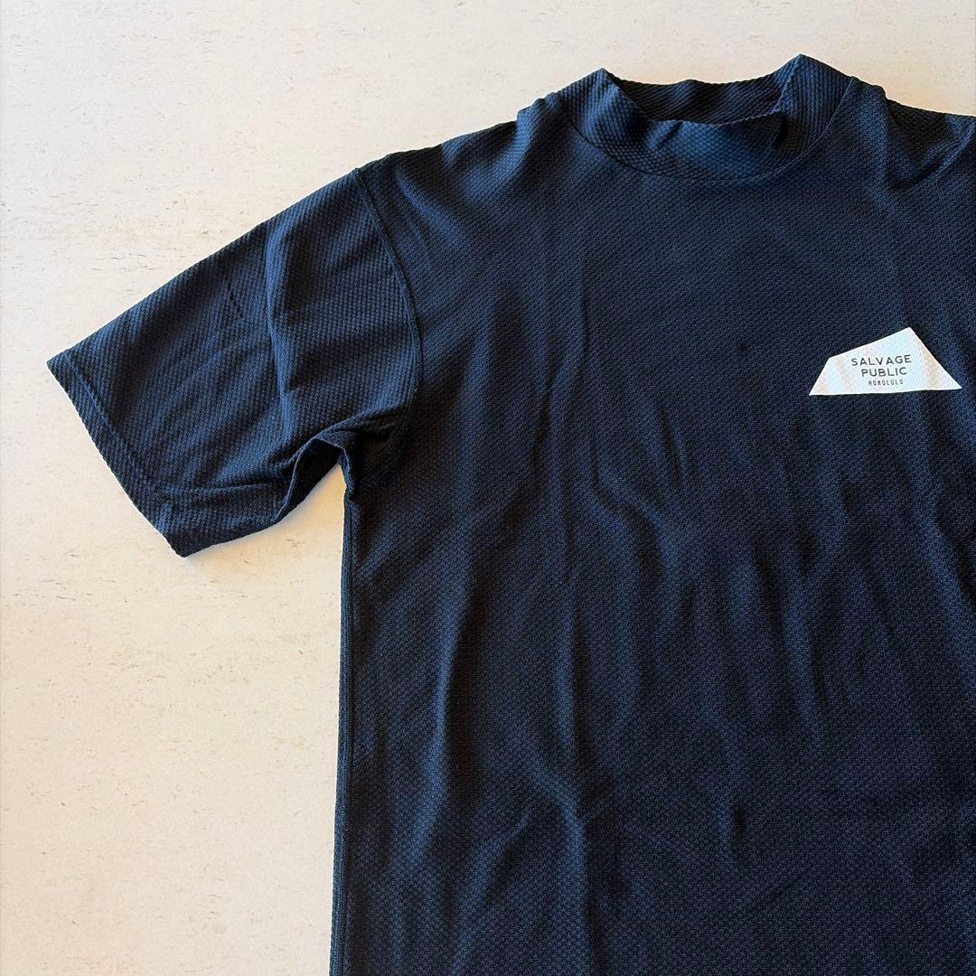 サルベージパブリック コレパ モックネック Tシャツ ブラック M ゴルフ