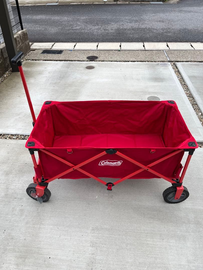 レッド アウトドアワゴン 耐荷重100kg