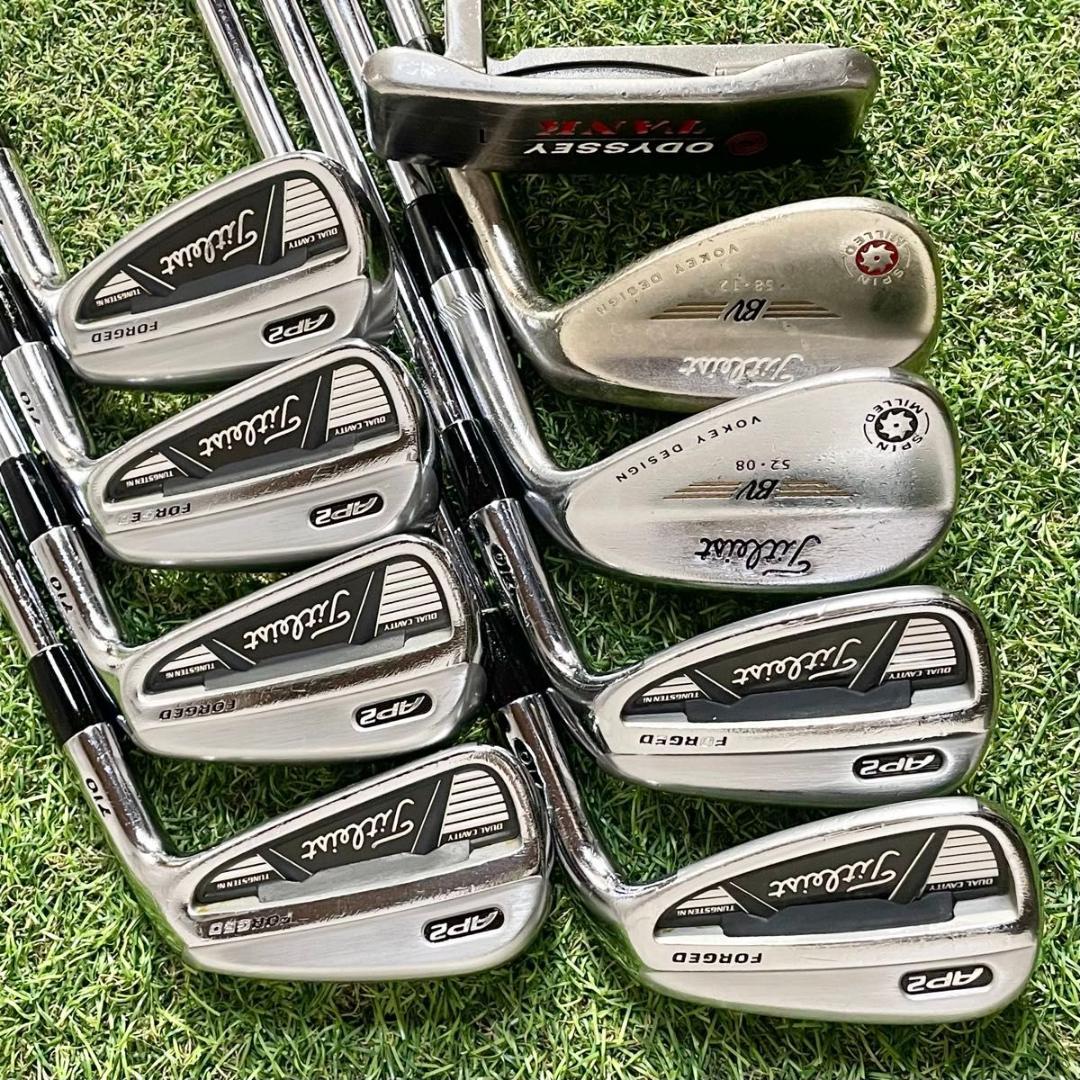 【バッグ美品】タイトリストTS2 AP2 ゴルフクラブセット S 12本 右利き