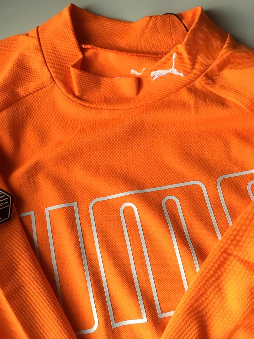 【PUMA / プーマ】BIGロゴ 吸水速乾 ストレッチ長袖モックネックシャツL