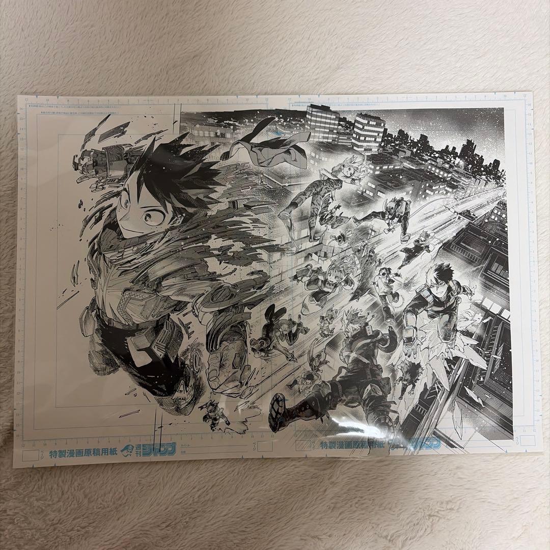 僕のヒーローアカデミア原画展デジタル原稿プリント爆豪勝己緑谷出久元A組3点セット