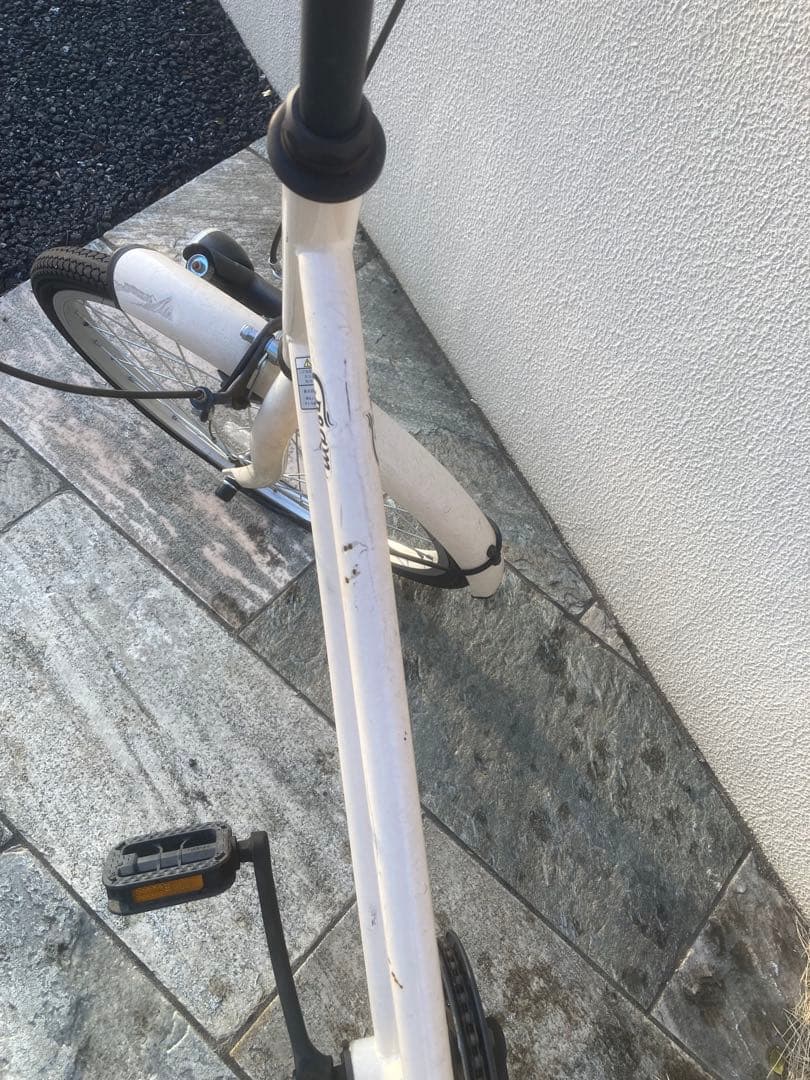【直接引き取りのみ】サイクルベースあさひ　クリームミニベロ 自転車本体