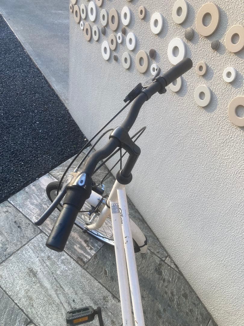 【直接引き取りのみ】サイクルベースあさひ　クリームミニベロ 自転車本体