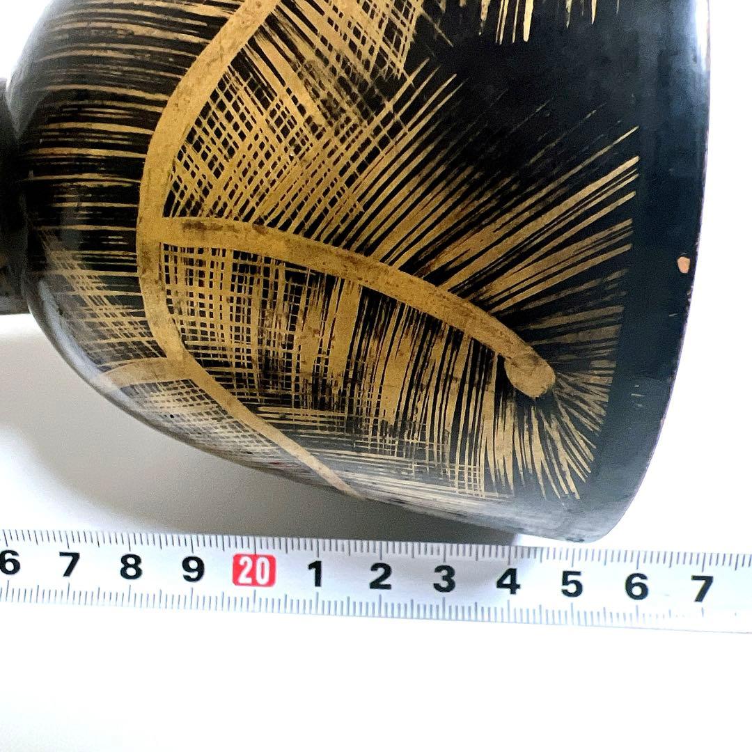 【希少】鼓　蒔絵　小鼓　胴　和楽器　漆塗り　伝統芸能　能 歌舞伎　金彩