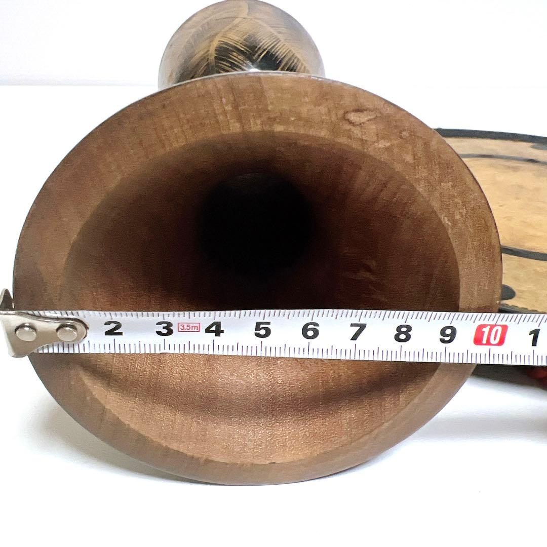 【希少】鼓　蒔絵　小鼓　胴　和楽器　漆塗り　伝統芸能　能 歌舞伎　金彩