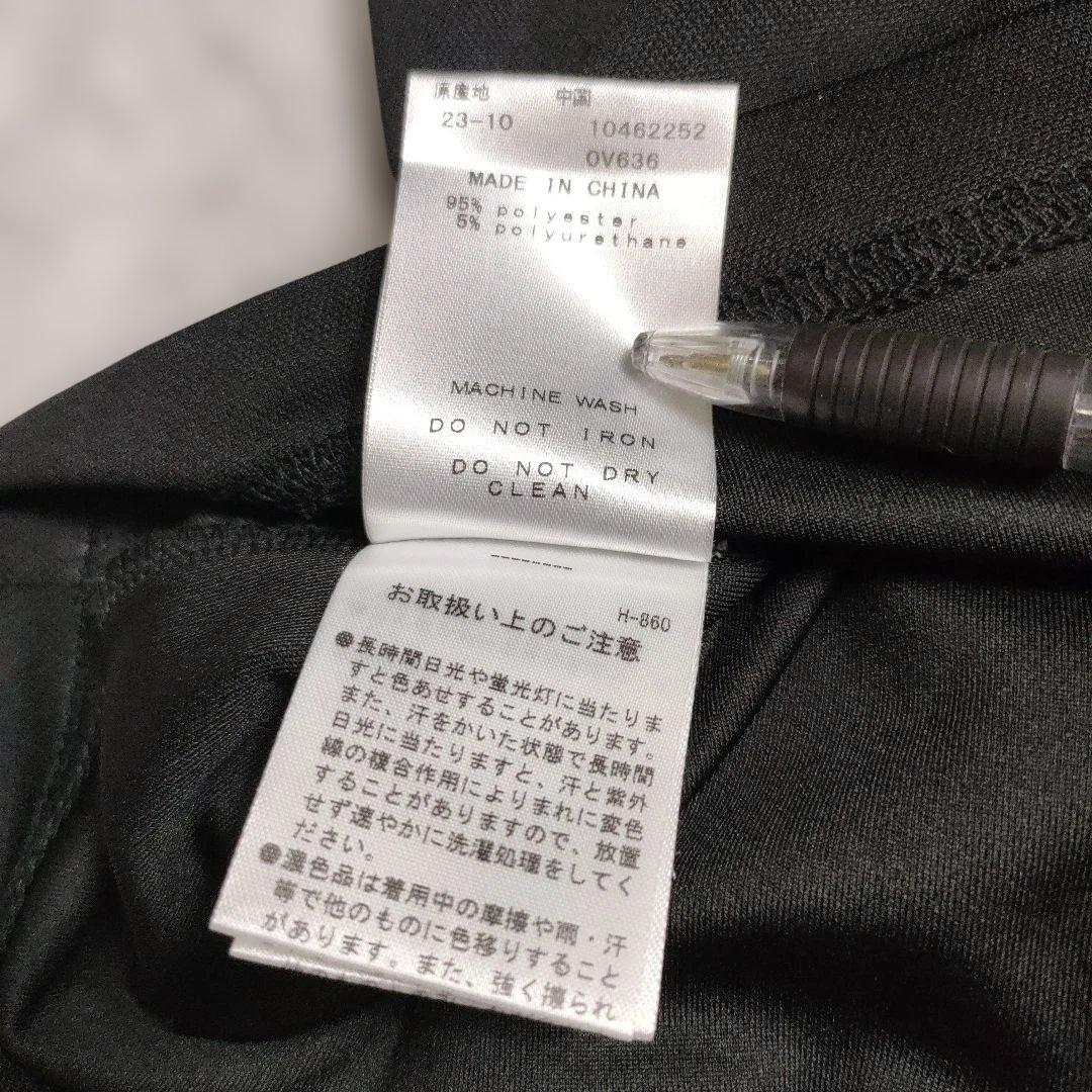 PING　モックネック　半袖シャツ　ストレッチ　脇切替え　ブラック　LL