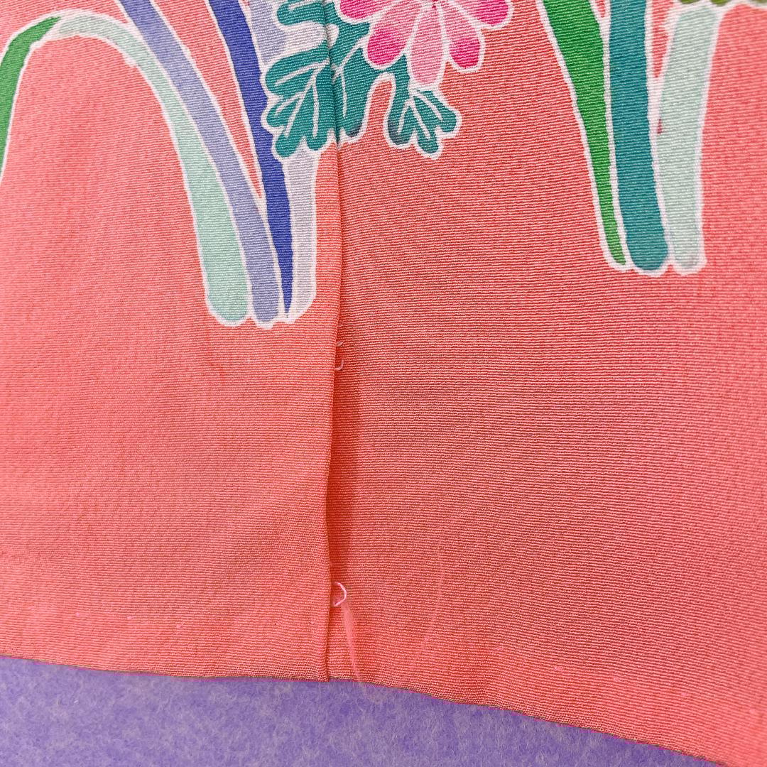 Ｙ★4036★ 子供着物 七五三 女の子 四つ身 襦袢付き