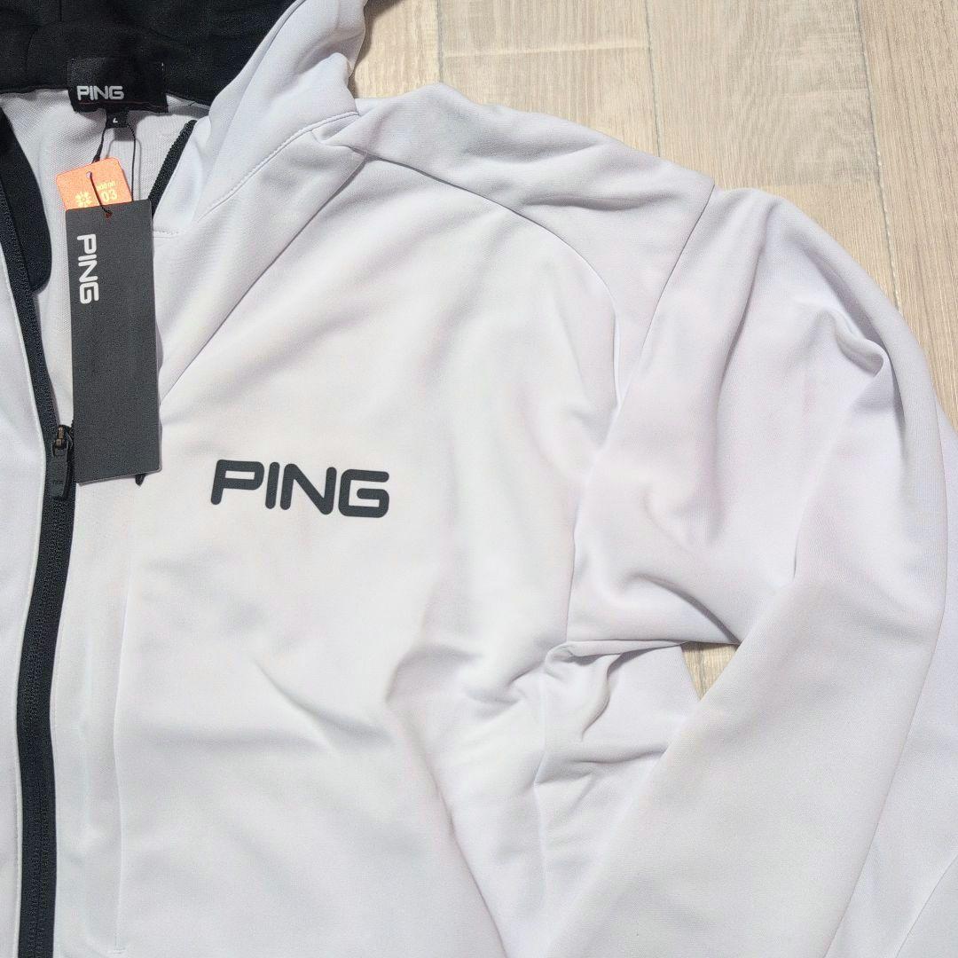 PING ピン メンズ ジャケット Lサイズ 白色 ホワイト パーカー