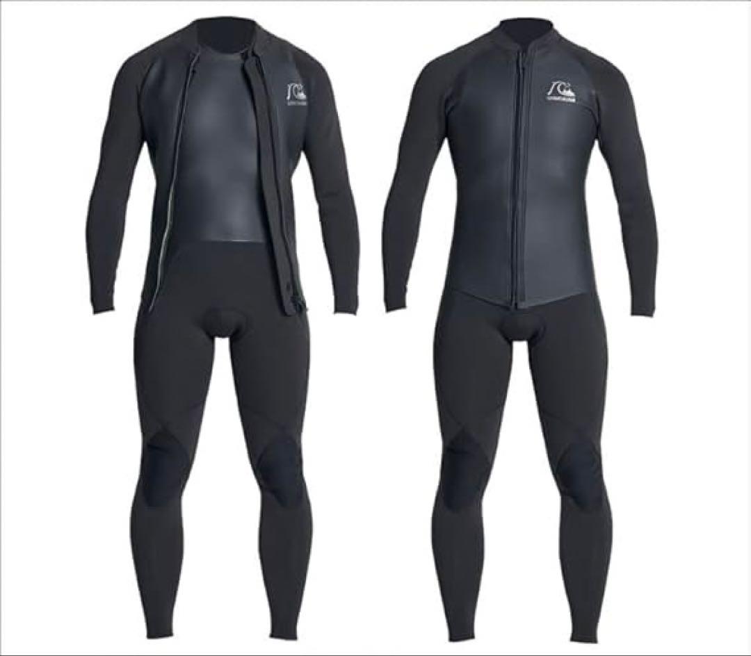 QUIKSILVER ロングジョンとタッパーのウェットスーツ セット L