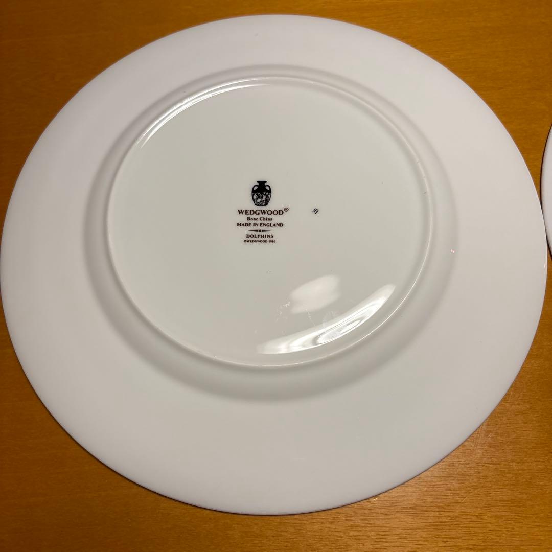 ウェッジウッド　ホワイトドルフィン　　ディナープレート　2枚セット27cm