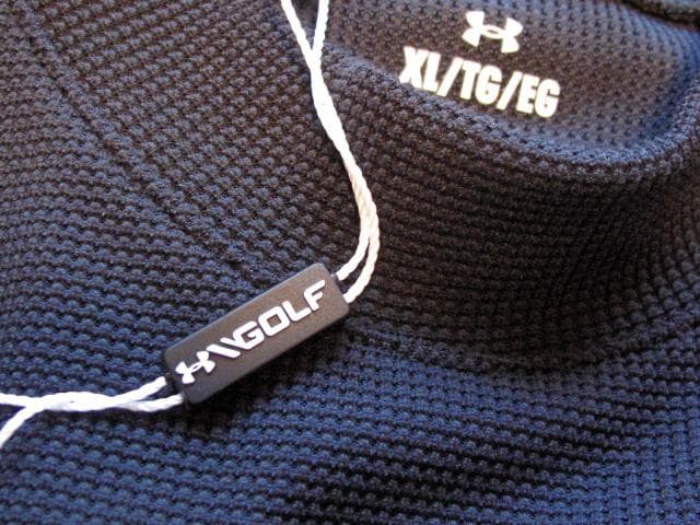 UNDER ARMOUR M's Golf XL BLK ワッフル モックネック