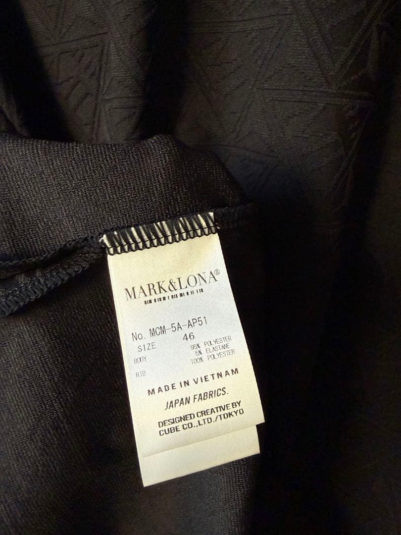 新品 ★ MARK&LONA コード ポロシャツ マーク&ロナ 正規品 ブラック