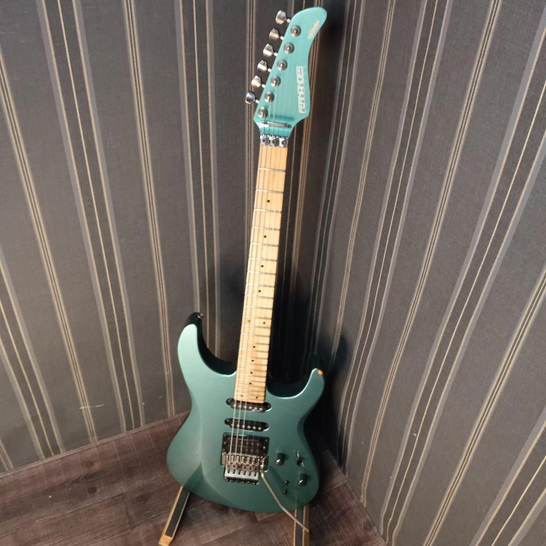 希少 グリーン Fernandes FR-55S サスティナー エレキギター