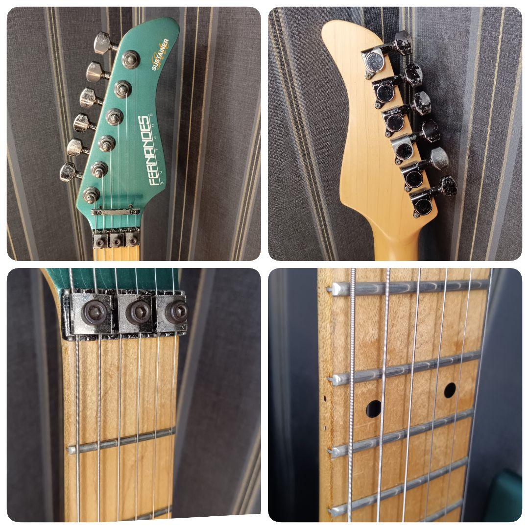 希少 グリーン Fernandes FR-55S サスティナー エレキギター