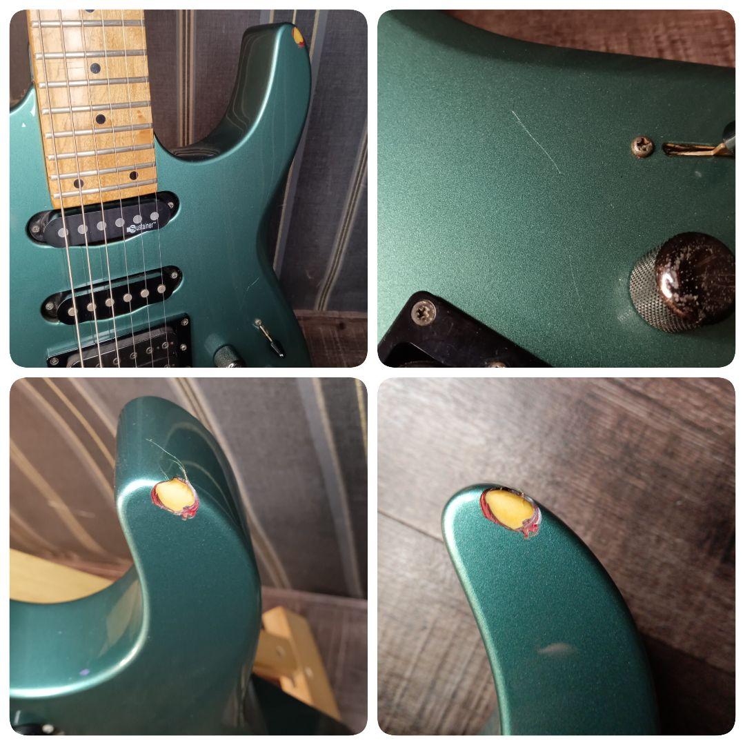 希少 グリーン Fernandes FR-55S サスティナー エレキギター