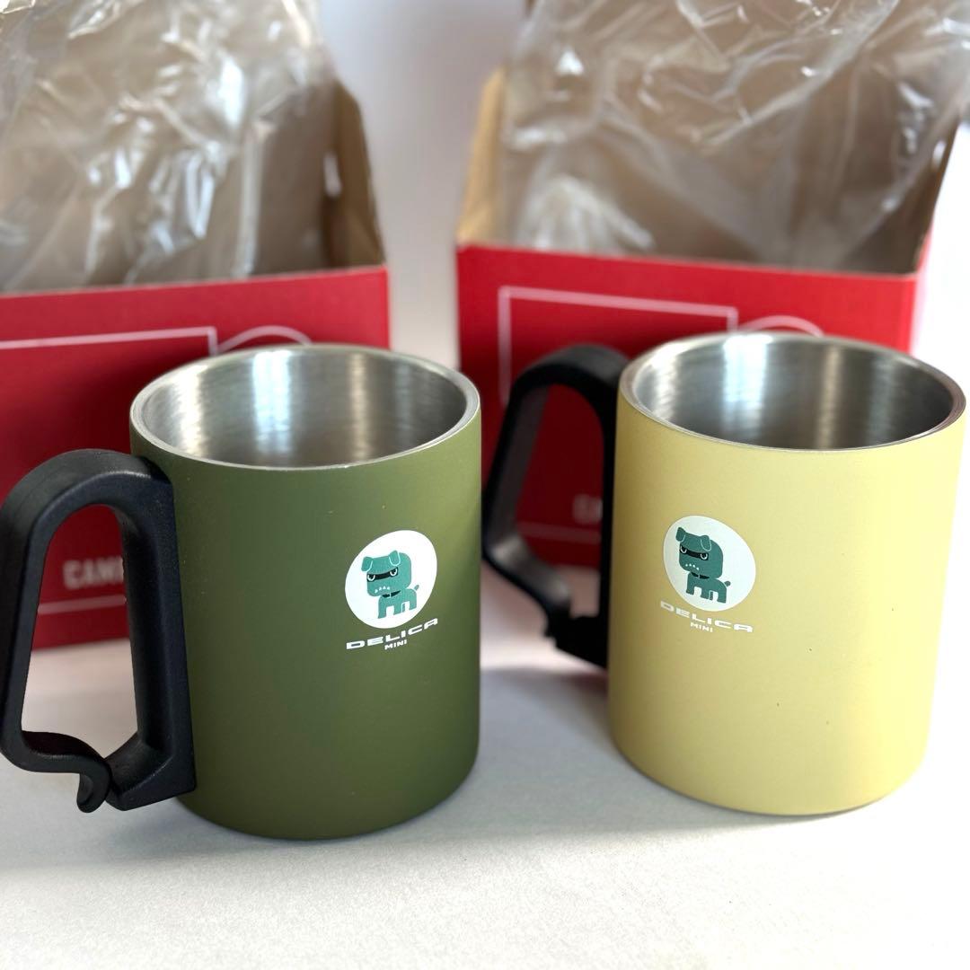 三菱デリカミニ　デリ丸　カラビナステンレスマグ　非売品2色セット